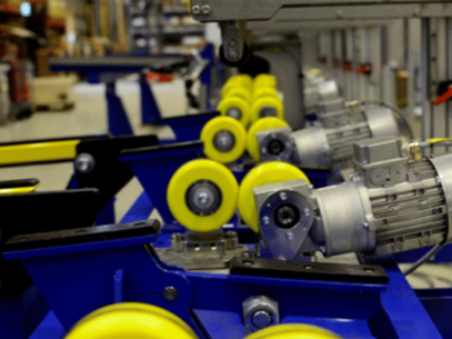 material handling system for UT test machines
