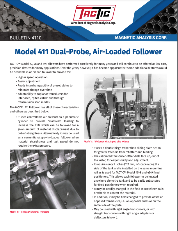 BULLETIN 4110 - Model 411 Follower